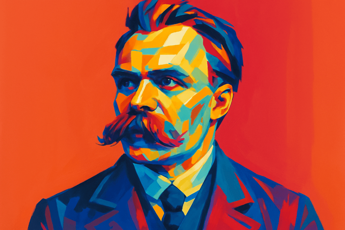 Bold pop art representation of Friedrich Nietzsche (1844-1900), the German philosopher whose radical ideas fundamentally challenged Western moral, religious, and philosophical traditions. This dynamic artistic interpretation captures the intensity of the thinker who proclaimed the "death of God" and developed concepts like the Übermensch (overman) and eternal recurrence. Nietzsche's influential works, including "Thus Spoke Zarathustra," "Beyond Good and Evil," and "The Genealogy of Morals," critiqued traditional Christian morality and championed the creation of new values through individual will and creativity. His philosophy of perspectivism argued that there are no absolute truths, only interpretations shaped by power and cultural context. The explosive colors and angular forms in this artwork reflect the revolutionary nature of his thought, which influenced existentialism, postmodernism, and psychology, though his ideas were later tragically misappropriated by various political movements. Despite suffering from mental illness in his final years, Nietzsche's provocative philosophy continues to challenge readers to question fundamental assumptions about morality, truth, and human nature.