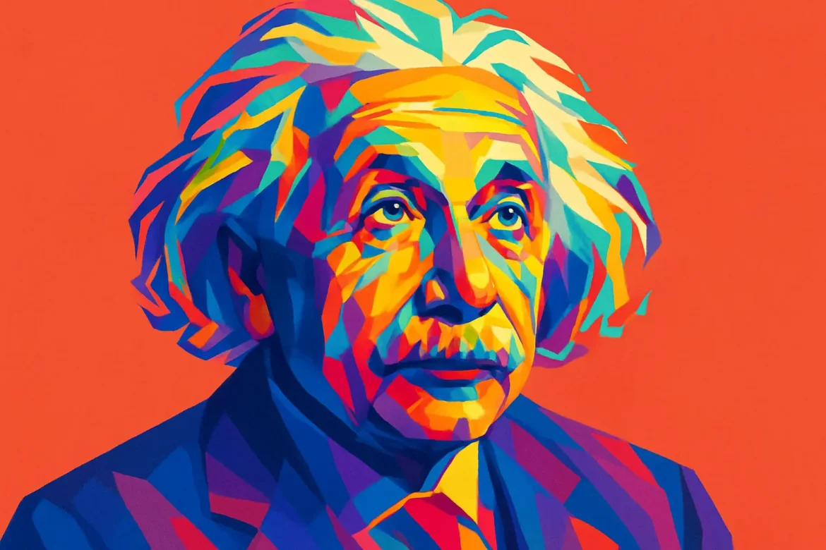 Retrato artístico de Albert Einstein, físico teórico alemán, cuya creatividad revolucionó la ciencia moderna. Con un estilo pop art vibrante y expresivo, esta imagen simboliza la importancia que Einstein atribuía a la imaginación, destacándola incluso por encima del conocimiento. Conocido por la teoría de la relatividad, sus ideas han trascendido la física, inspirando generaciones en distintas áreas del pensamiento creativo.