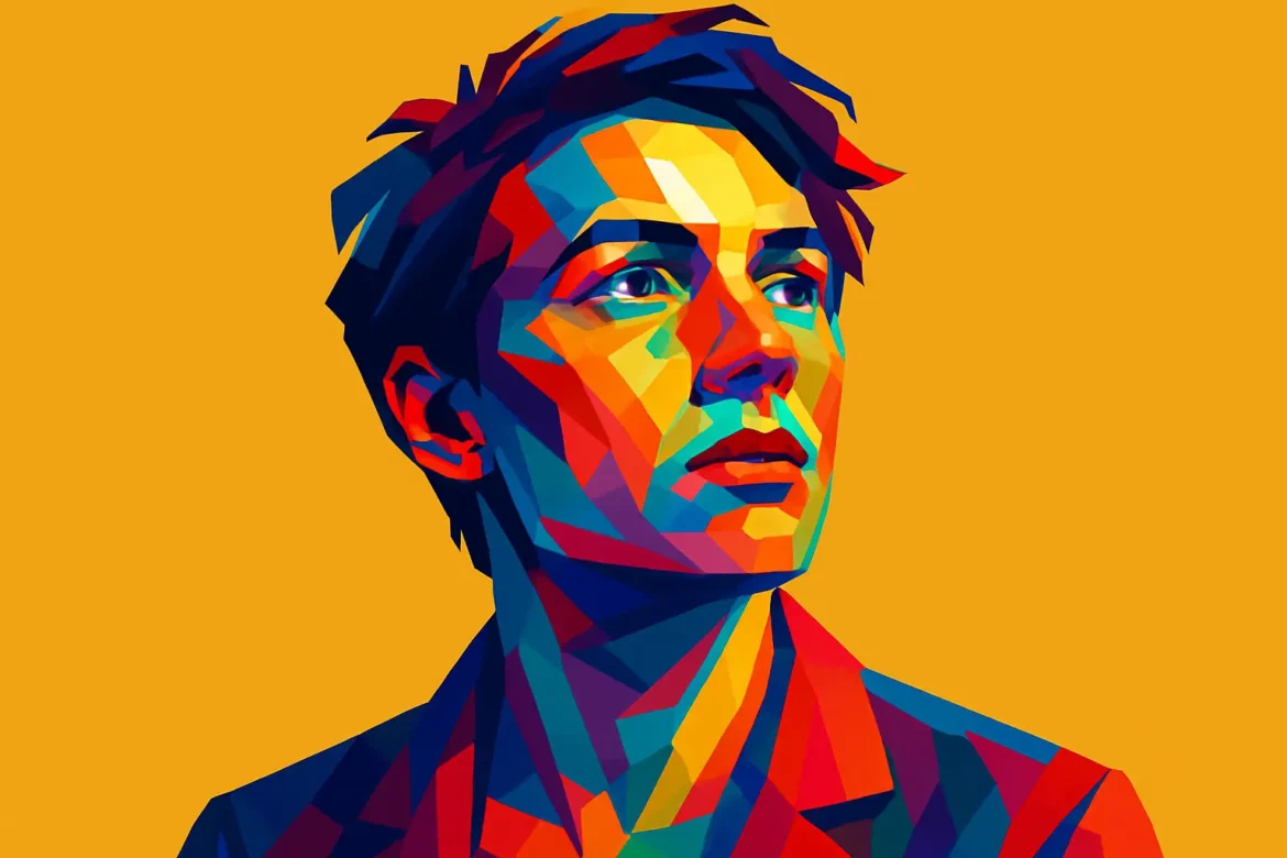 Ilustración vibrante en estilo pop art de una mujer joven que representa a una investigadora moderna, con expresión reflexiva y mirada hacia el horizonte. La combinación de colores intensos simboliza el dinamismo, la creatividad y la profundidad del pensamiento científico. Este retrato celebra el papel crucial de la investigación en la construcción del conocimiento y en la transformación del mundo contemporáneo.