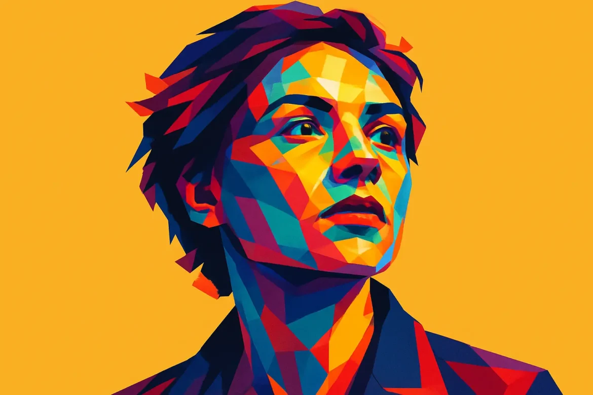 Ilustración en estilo pop-art con tonos vibrantes que retrata a una persona mirando hacia el horizonte, transmitiendo una poderosa sensación de inspiración y emoción. Esta imagen celebra la influencia transformadora de la música en nuestras vidas, capturando visualmente cómo las melodías y letras pueden despertar pasión, introspección y creatividad en el alma humana.